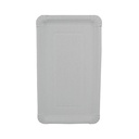 2 x 125 Teller, Pappe [rc] eckig 19 cm x 33 cm weiss