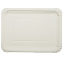 2 x 125 Teller, Pappe [rc] eckig 25 cm x 35 cm weiss