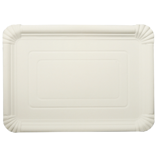[95382] 250 Teller, Pappe [ff] eckig 24 cm x 34 cm weiss