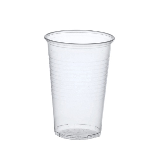 32 x 50 Trinkbecher, PP 0,5 l Ø 9,5 cm · 13,7 cm transparent mit Schaumrand