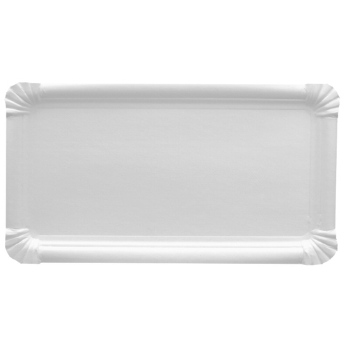250 Teller, Pappe [ff] eckig 18 cm x 33 cm weiss