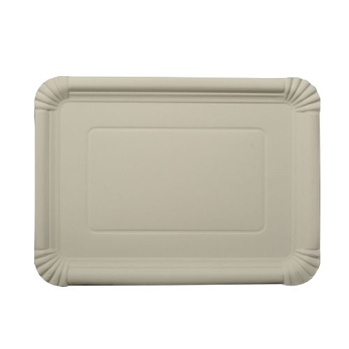 2 x 125 Teller, Pappe [ff] eckig 21 cm x 29 cm weiss