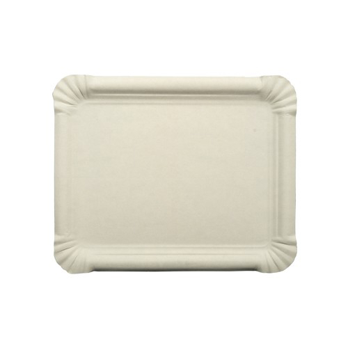 [95649] 2 x 250 Teller, Pappe [rc] eckig 16,5 cm x 20 cm weiss