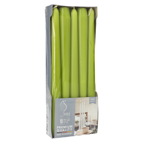 10 x 10 Leuchterkerzen Ø 2,3 cm · 25 cm birke