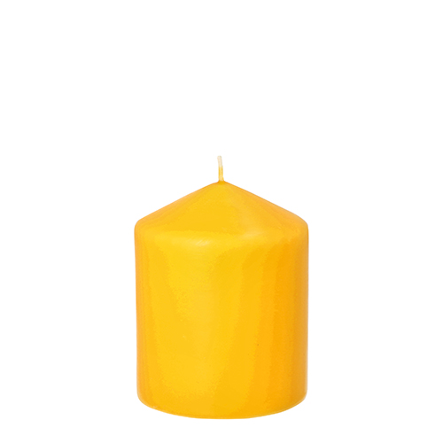 [95948] 8 x Stumpenkerze Ø 80 mm · 100 mm goldgelb