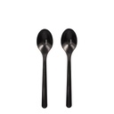 20 x 50 "Circulware" Mehrweg-Kaffeelöffel PP-MF 13 cm schwarz extra stabil