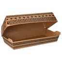 300 Baguetteboxen, Pappe 7,5 cm x 10,7 cm x 22 cm braun "Maori" groß