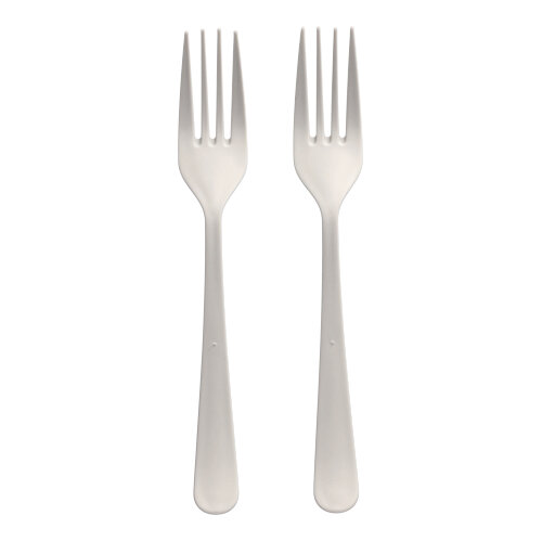 20 x 10 "Circulware" Mehrweg-Gabeln PP-MF 19 cm weiss "Gaia" extra stabil
