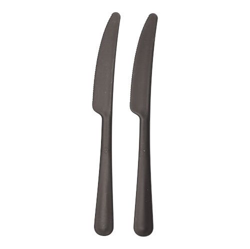 [96524] 20 x 10 "Circulware" Mehrweg-Messer PP-MF 19,7 cm schwarz "Gaia" extra stabil
