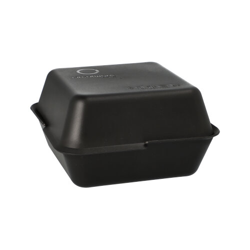 [96548] 36 "Circulware" Mehrweg-Foodboxen 4,3 cm x 15,6 cm x 15,6 cm schwarz , 2-teilig