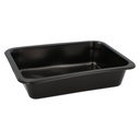 20 x 20 Mehrweg-Menüschalen PP ungeteilt 4,5 cm x 22,7 cm x 17,8 cm schwarz