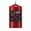 6 x "GALA" Duft-Stumpenkerze Ø 58 mm · 110 mm bordeaux - Cherry