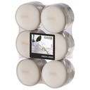 12 x 12 "GALA" Maxi Duftlichte Ø 58 mm · 24 mm weiss - Fresh Linen