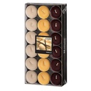 8 x 36 "GALA" Duftlichte Ø 38 mm · 17 mm creme - Vanilla "Ton in Ton"