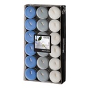 8 x 36 "GALA" Duftlichte Ø 38 mm · 17 mm weiss - Fresh Linen "Ton in Ton"