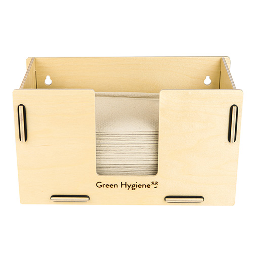 [97005] 8 x "Green Hygiene" Spender für Handtuchpapier "KÜCHENSTUBE" 16,5 cm x 28,5 cm x 15 cm natur