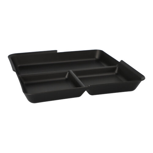 4 x 12 "Circulware" Mehrweg-Schalen Mix & Match eckig 2,9 cm x 23,4 cm x 23,4 cm schwarz