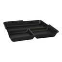 4 x 12 "Circulware" Mehrweg-Schalen Mix & Match eckig 2,9 cm x 23,4 cm x 23,4 cm schwarz