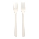 20 x 50 Gabeln "Folia" C-PLA 19 cm weiss