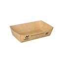 6 x 140 Snacktrays, Pappe "NOTPLA" 3,5 cm x 7 cm x 12 cm braun