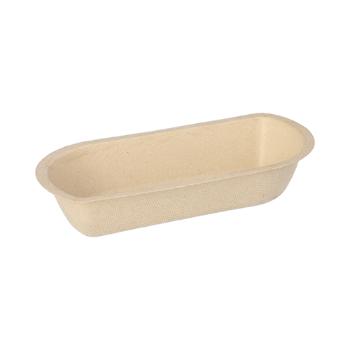 12 x 50 Snacktrays Zuckerrohr 3,1 cm x 7,6 cm x 15,4 cm natur