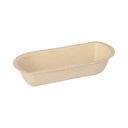 12 x 50 Snacktrays Zuckerrohr 3,1 cm x 7,6 cm x 15,4 cm natur