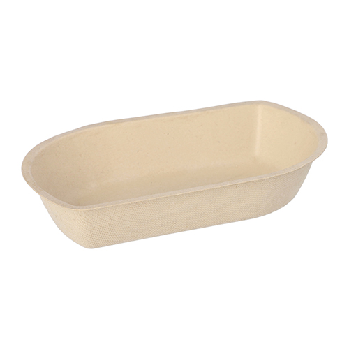 12 x 50 Snacktrays Zuckerrohr 3,6 cm x 12,2 cm x 19,4 cm natur