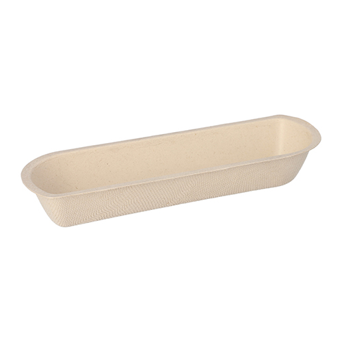 12 x 50 Snacktrays Zuckerrohr 3,3 cm x 7,1 cm x 21 cm natur