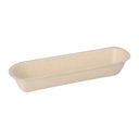 12 x 50 Snacktrays Zuckerrohr 3,3 cm x 7,1 cm x 21 cm natur