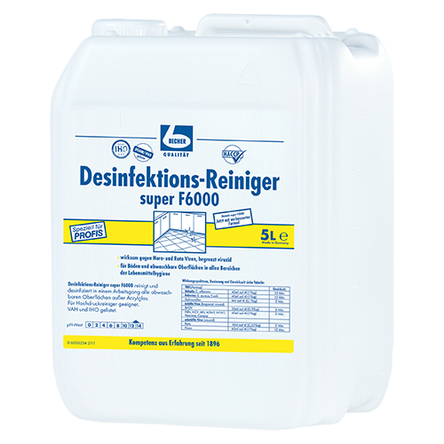 [98222] "Dr. Becher" Desinfektions-Reiniger 5 l super F6000