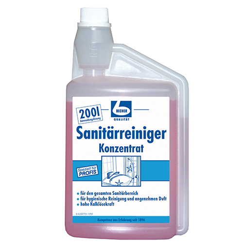 [98242] 8 x "Dr. Becher" Sanitärreiniger Konzentrat 1 l Dosierflasche