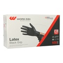 10 x 100 "WORK-INN/PS" Handschuhe, Latex puderfrei "Black Grip" schwarz Größe: XL