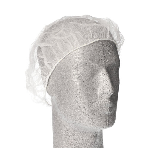 [98478] 10 x 100 "WORK-INN/PS" Barett-Hauben, Vlies Ø 52 cm weiss