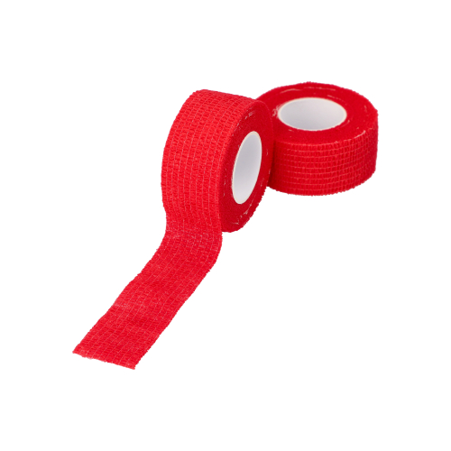 12 x 9 Rollen Pflaster / Bandagen selbsthaftend 5 m x 2,5 cm rot