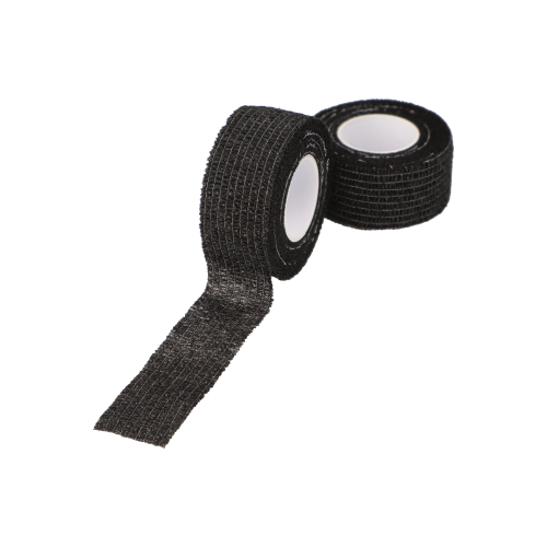 [99053] 12 x 9 Rollen Pflaster / Bandagen selbsthaftend 5 m x 2,5 cm schwarz