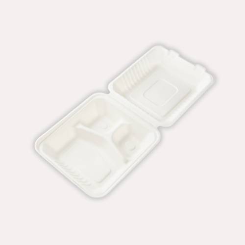 Menübox, Bagasse, 3-geteilt
