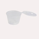 Dressingbecher 120 ml mit anhängendem Deckel – 50 Stück (PP)