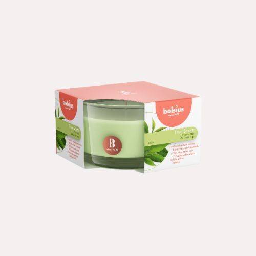 Duftkerze im Glas, Green Tea, 6 Stück