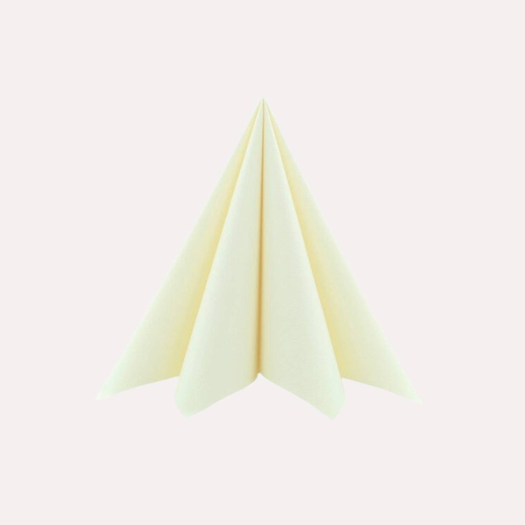 Airlaid Serviette XL, weiß, 48x48 cm, 1/4 Falz