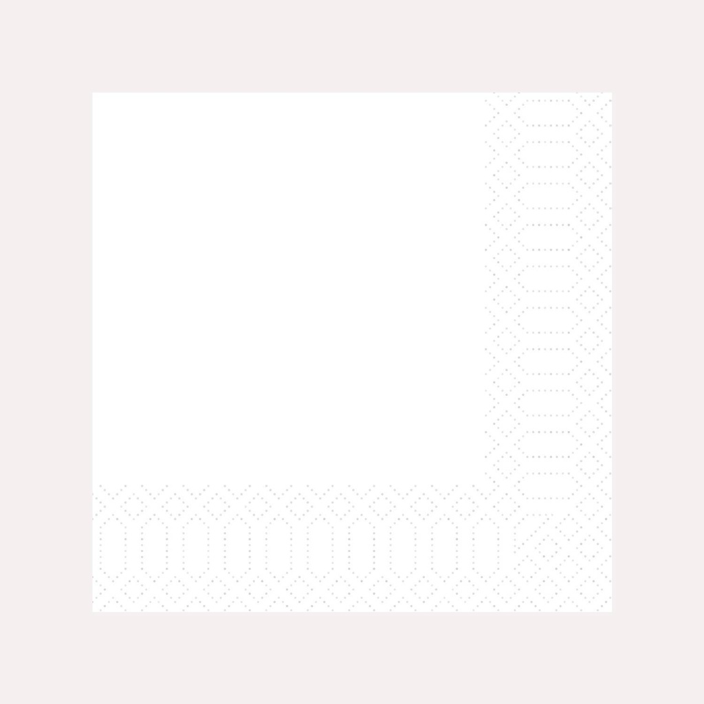 [8155] Zelltuchserviette 40x40 cm, 3-lagig, weiß, 1/4 Falz