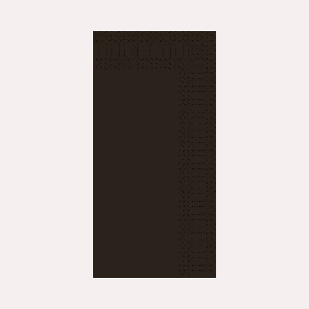 Zelltuchserviette 33x33 cm, 3-lagig, schwarz, 1/8 Falz