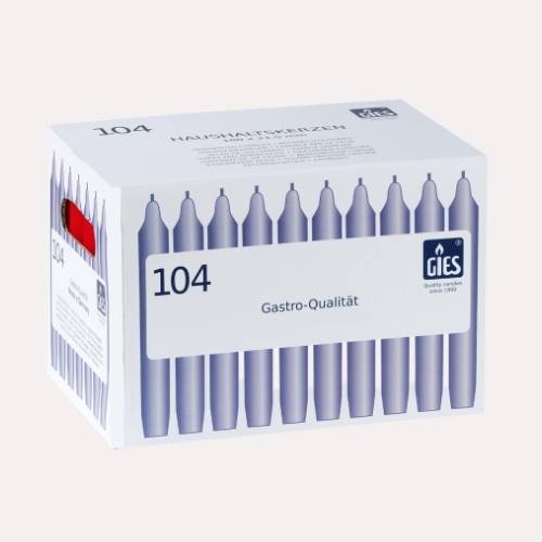 Haushaltskerzen rot, 104 Stück