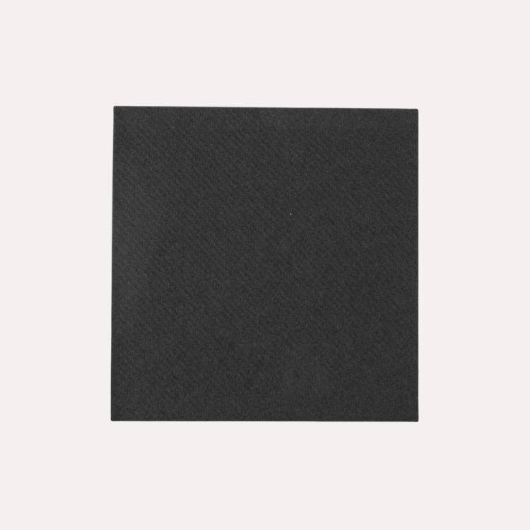 [8297] Airlaid-Cocktailserviette 20x20 cm, schwarz