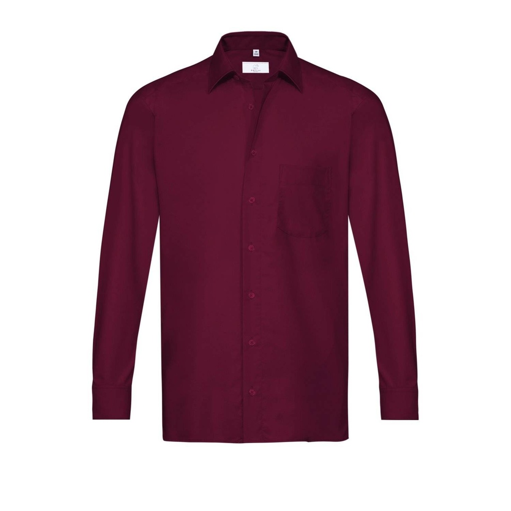 [29-6665-1120-053] Basic-Hemd, bordeaux weinrot