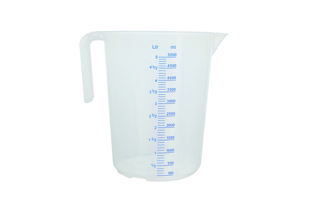 Meßbecher aus Polypropylen, 5,0 l, natur