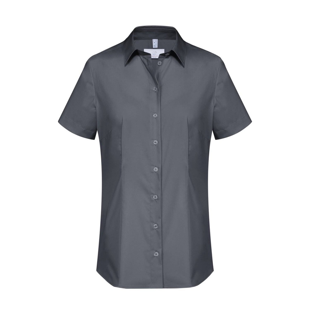 Basic-Bluse, anthrazit