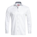 Hemd, weiß mit Kontrast grau