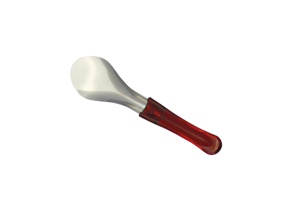 [195210] Eisspachtel aus Edelstahl, 260 mm, rot transparent