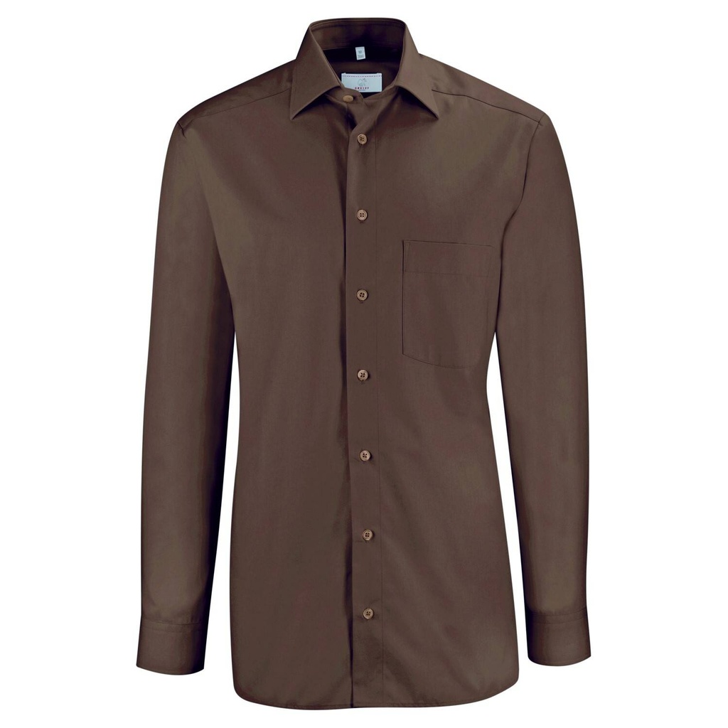 [29-6665-1120-030] Basic-Hemd, braun, Gr.43/44 -SALE-