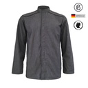 Treck-Henry, Denim-schwarz, mit verdeckter Knopfreihe